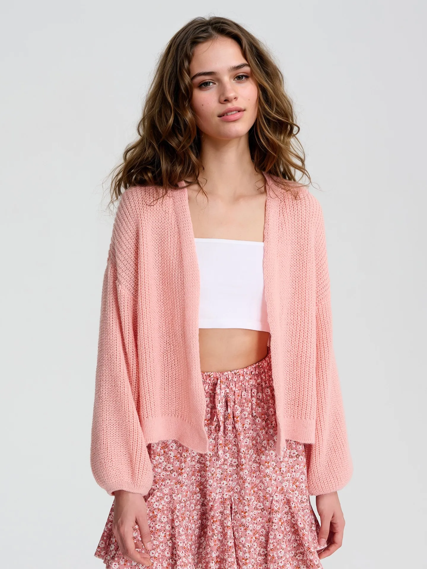 Light pink cardigan sweater best sale