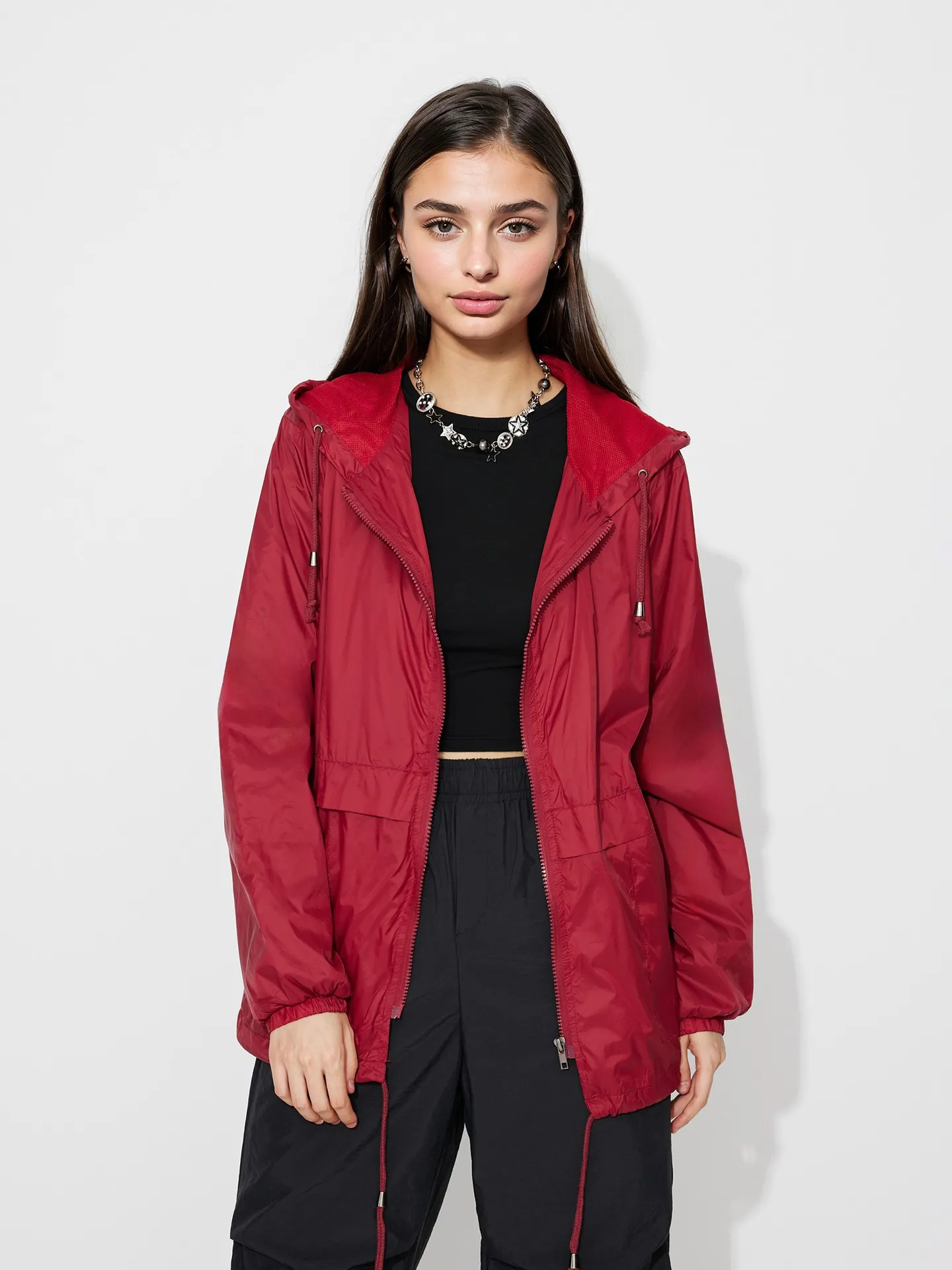 Drawstring Windbreaker Jacket | Savana | Bestsellers