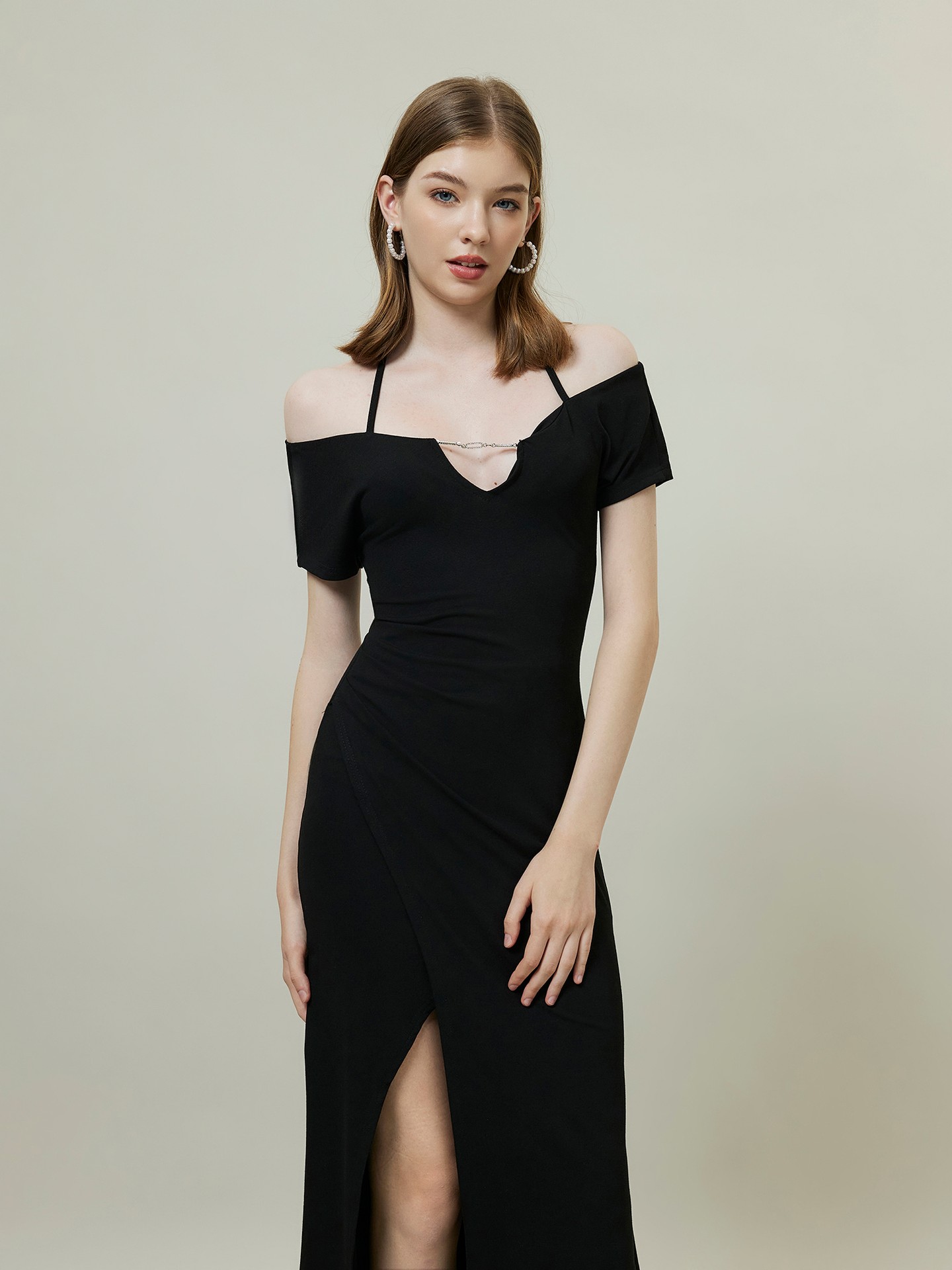 Black Tied Bodycon Dress