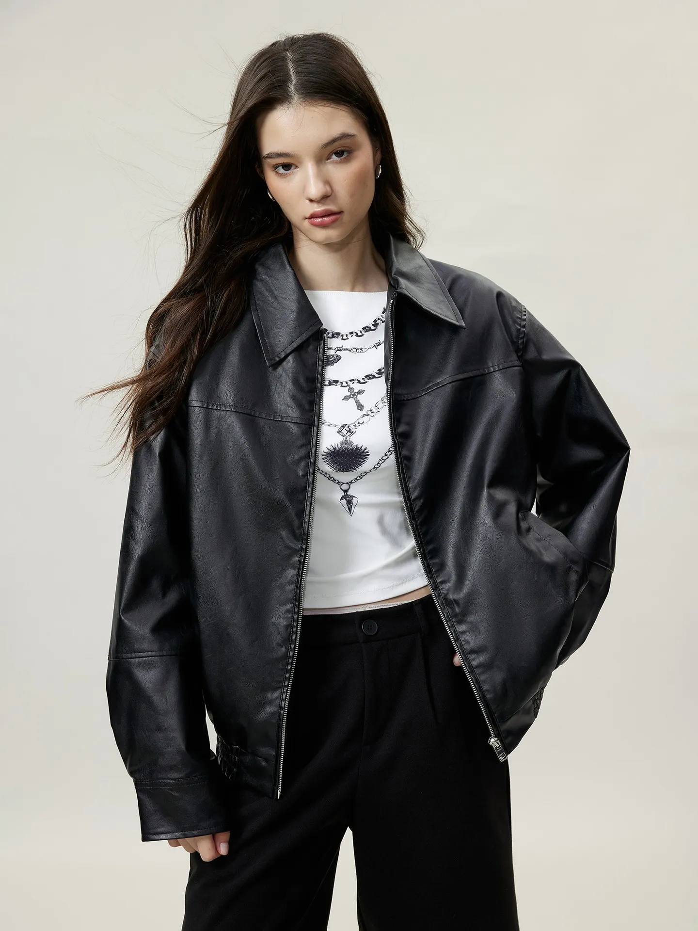 Reversible Faux Leather Shearling Jacket | Express