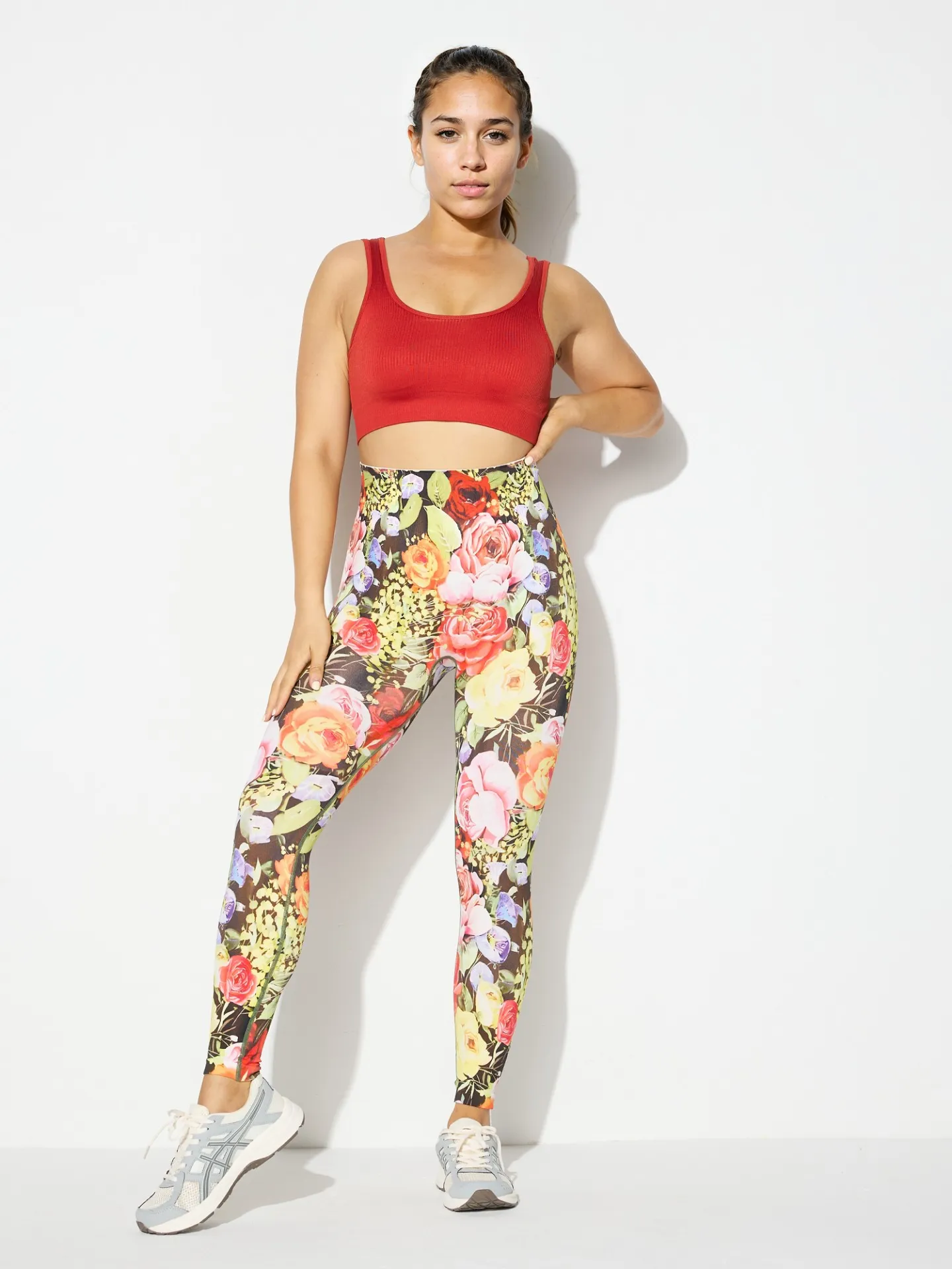 Floral gym pants best sale