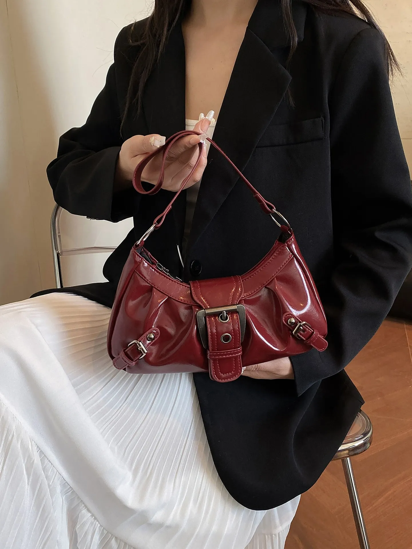 The Savannah Buckled Shoulder Bag
