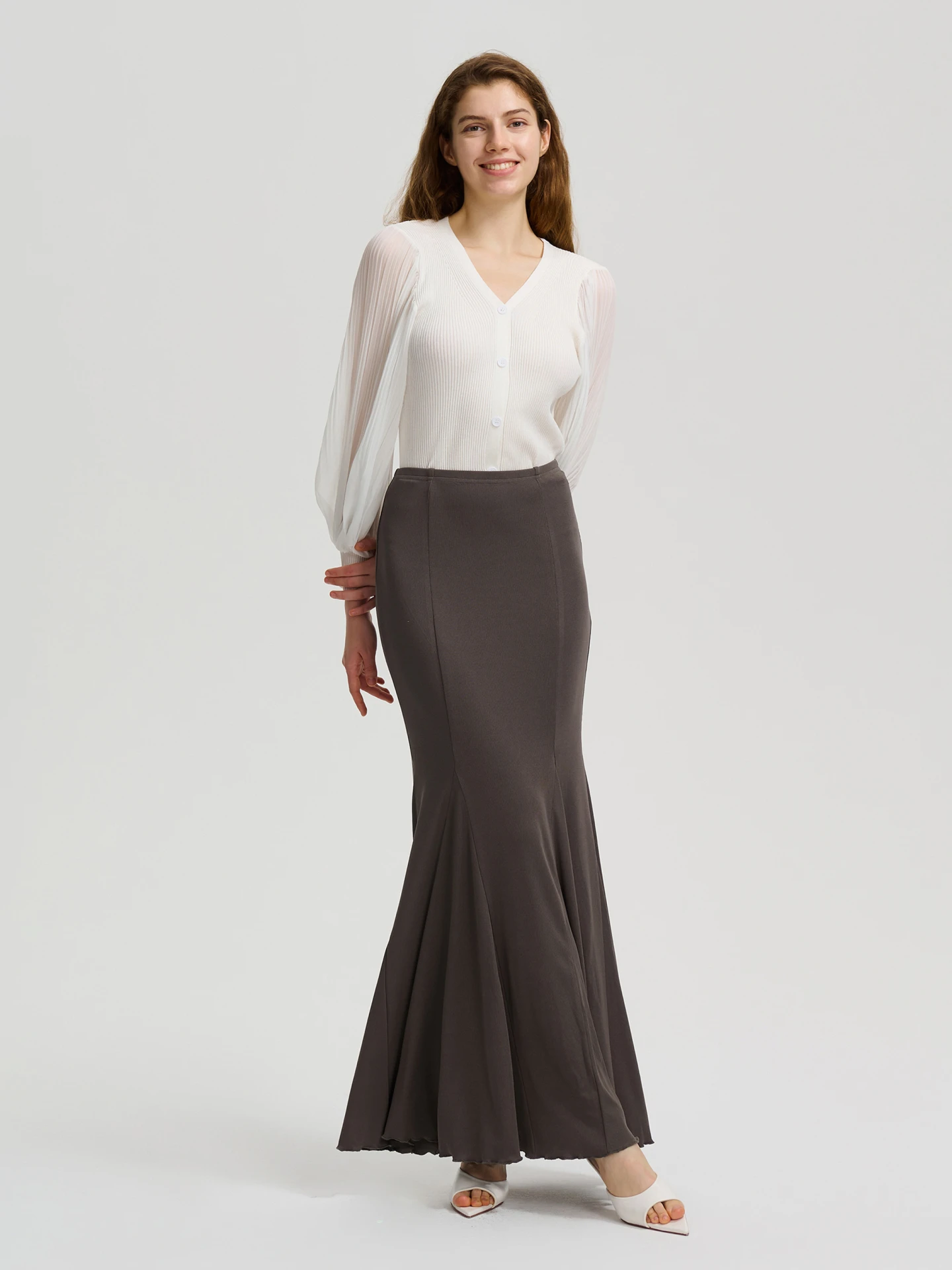 Mermaid chiffon long skirt RANDEBOO（RANDEBOO（ランデブー）の  