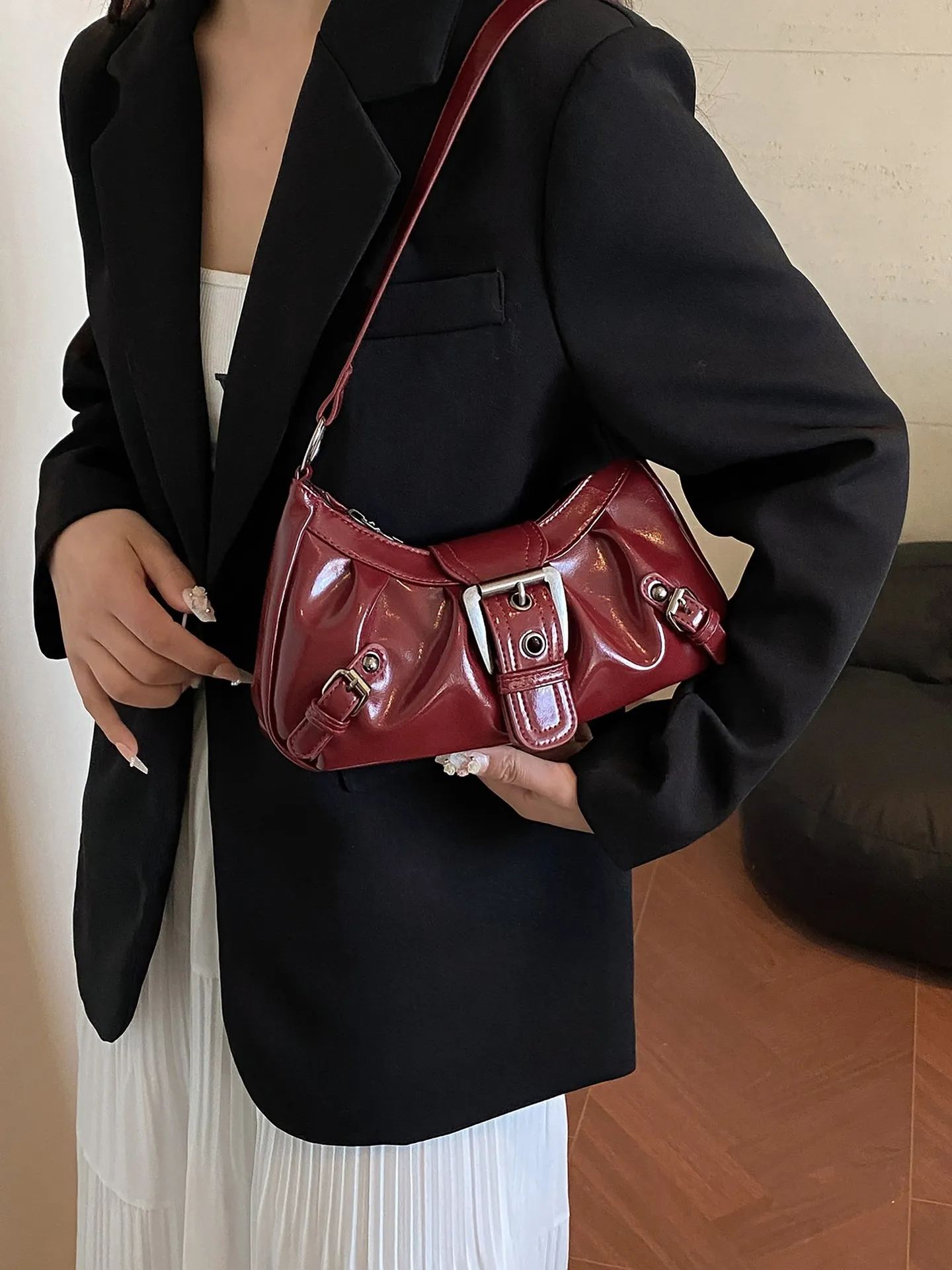 The Savannah Buckled Shoulder Bag