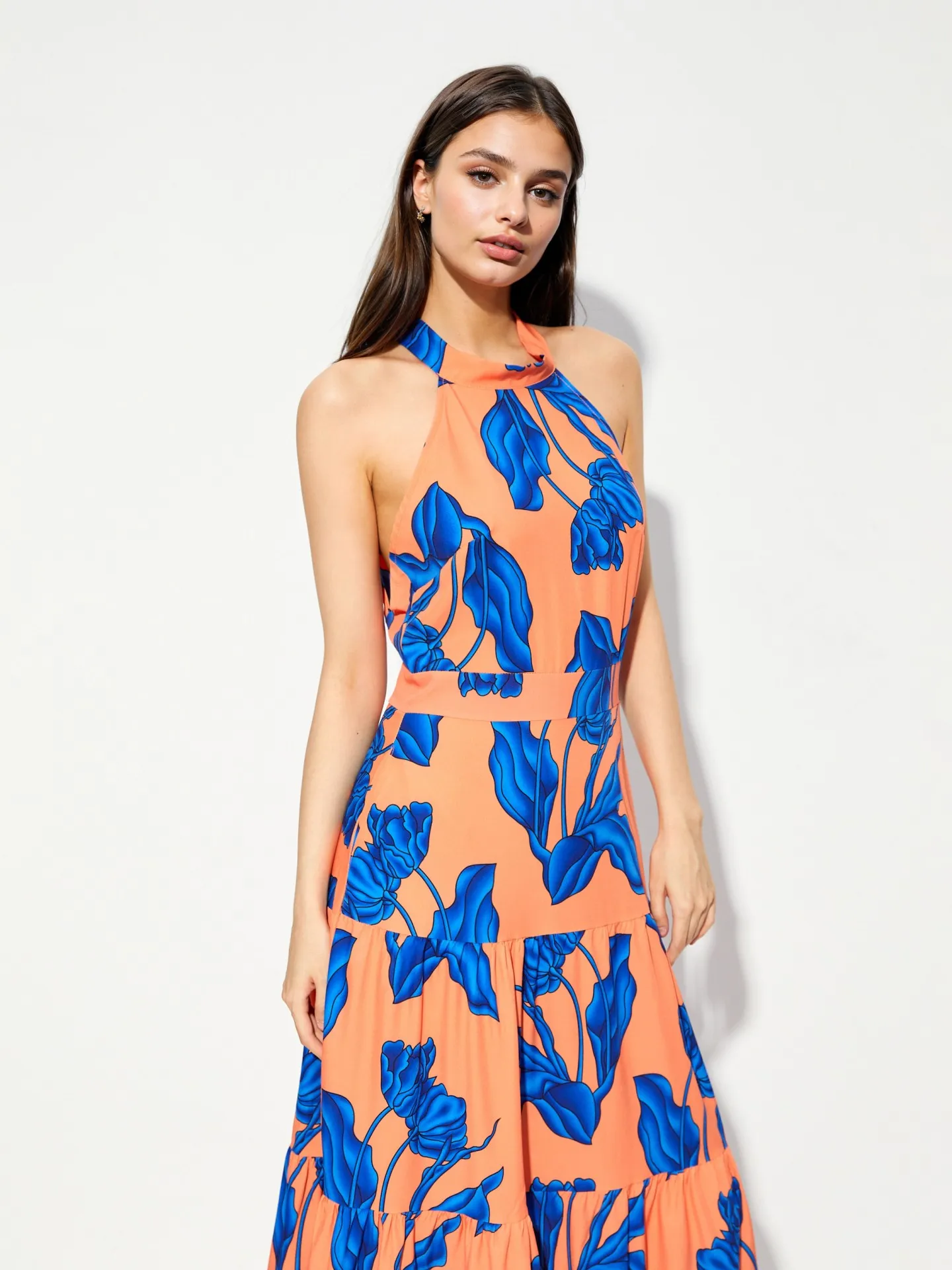 Color block a line dress hotsell