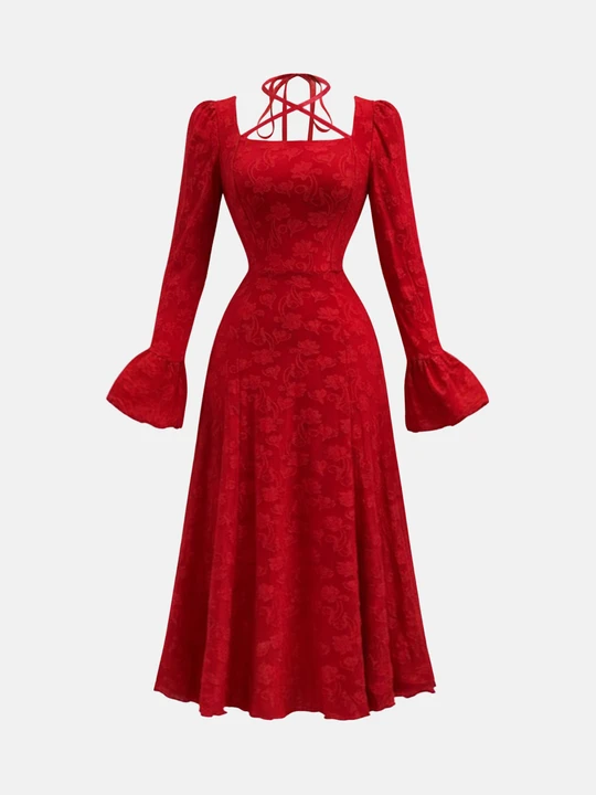 dress picture Oxblood Red Long Dress M