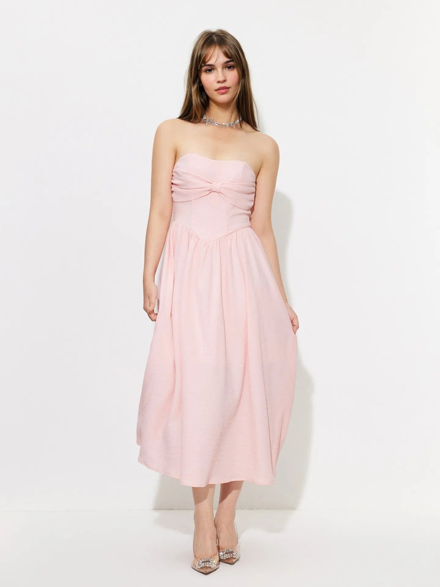 Elegant Smocked Tube Dress in Luxury Prints main image 0