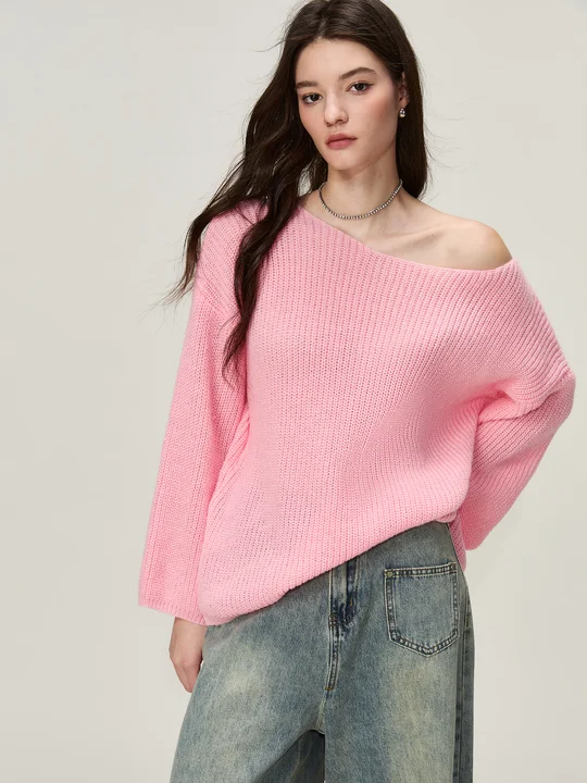 'Love' Yarn Color Block Pull Over main image 0