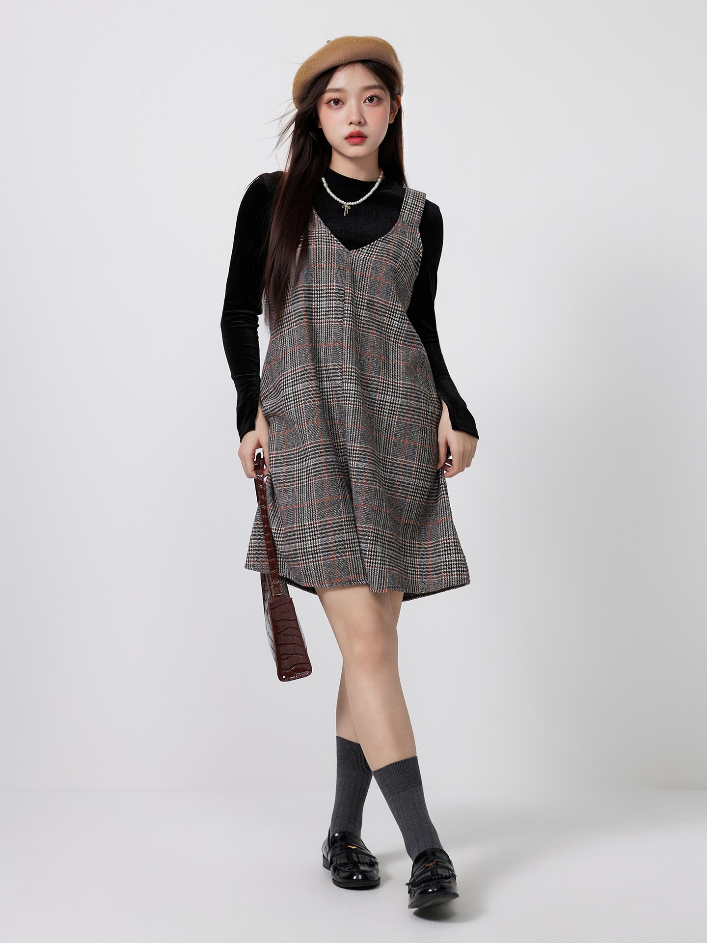 Multicolor Pinafore Dress