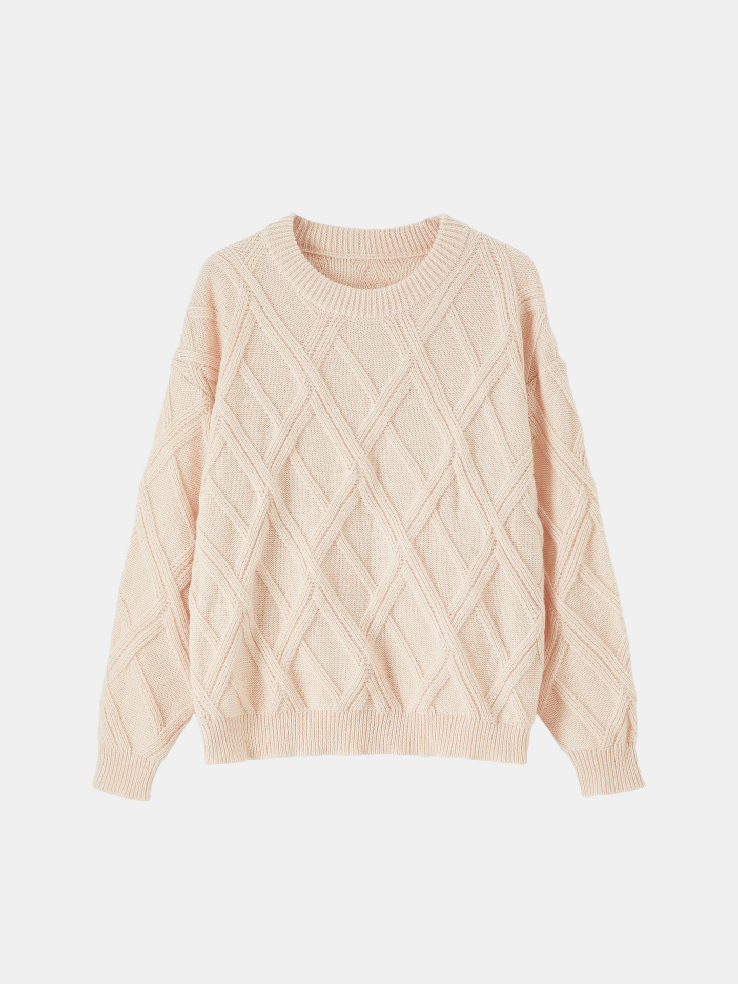 Apricot Cable Knit Pullover