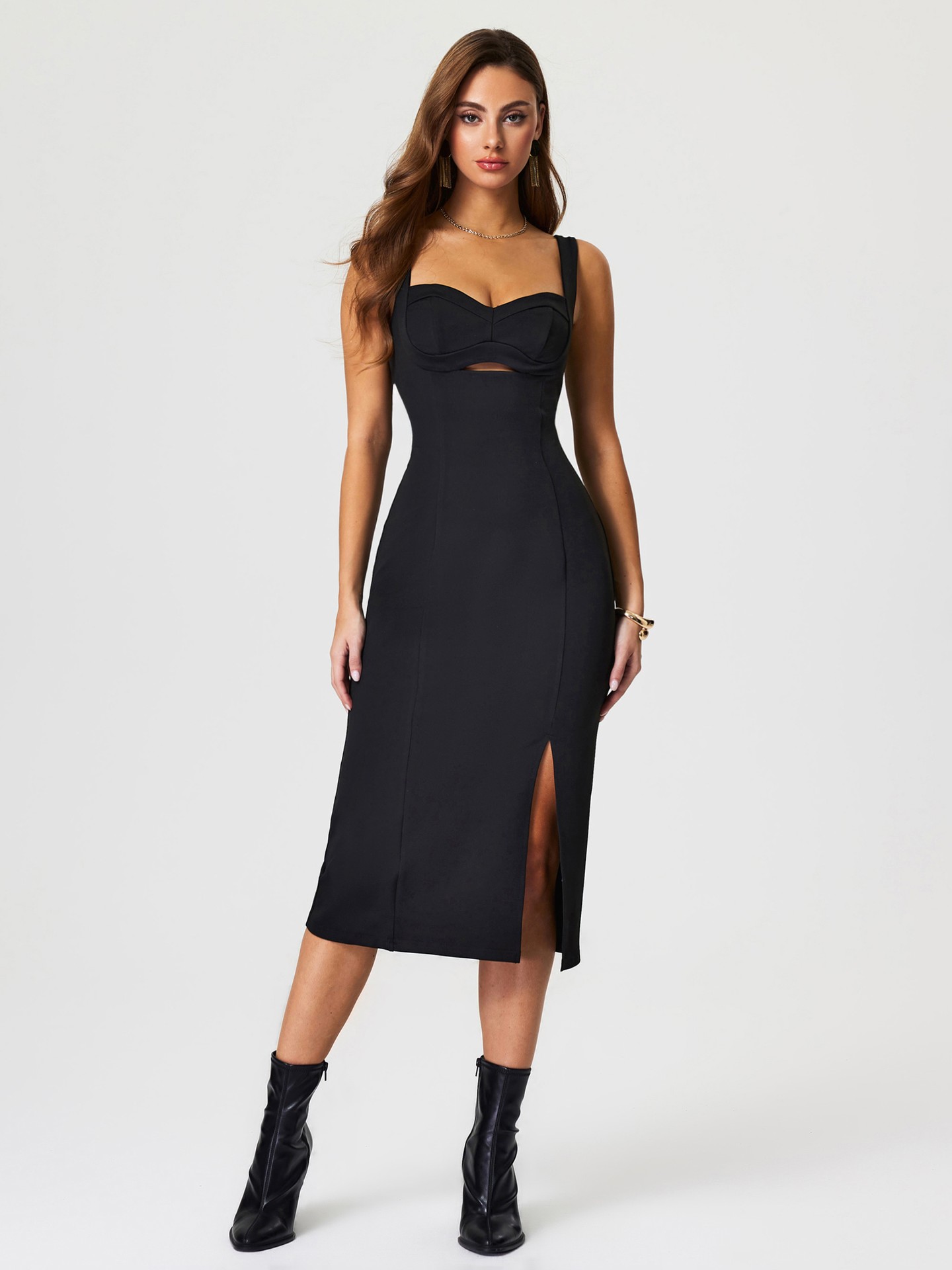 Black Cut Out Bodycon Dress