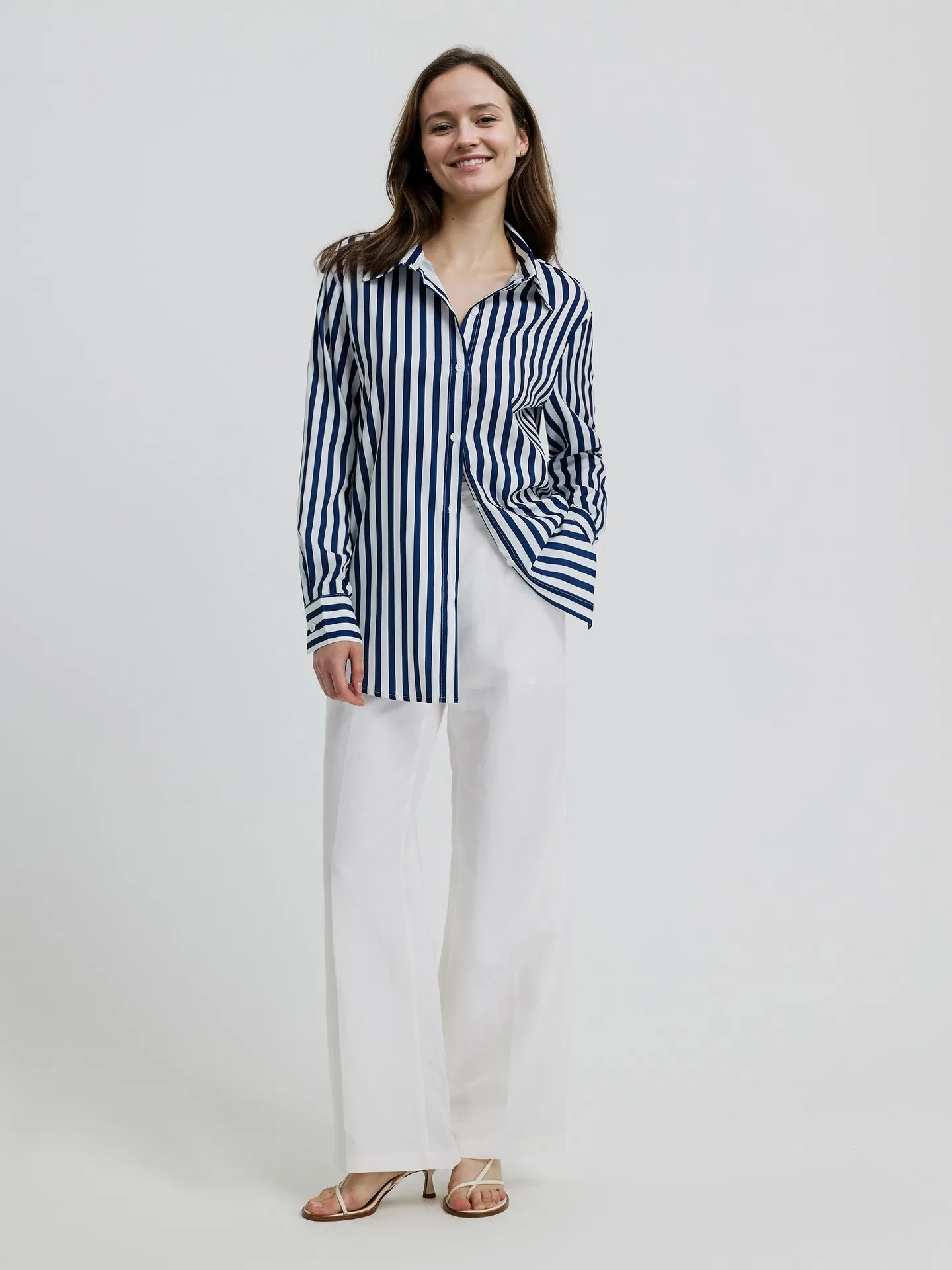 COLORFUL STRIPE SHIRT TOP＆PANTS　セットアップ COLORFUL STRIPE SHIRT TOP＆PANTS セットアップ Women's The Sunny