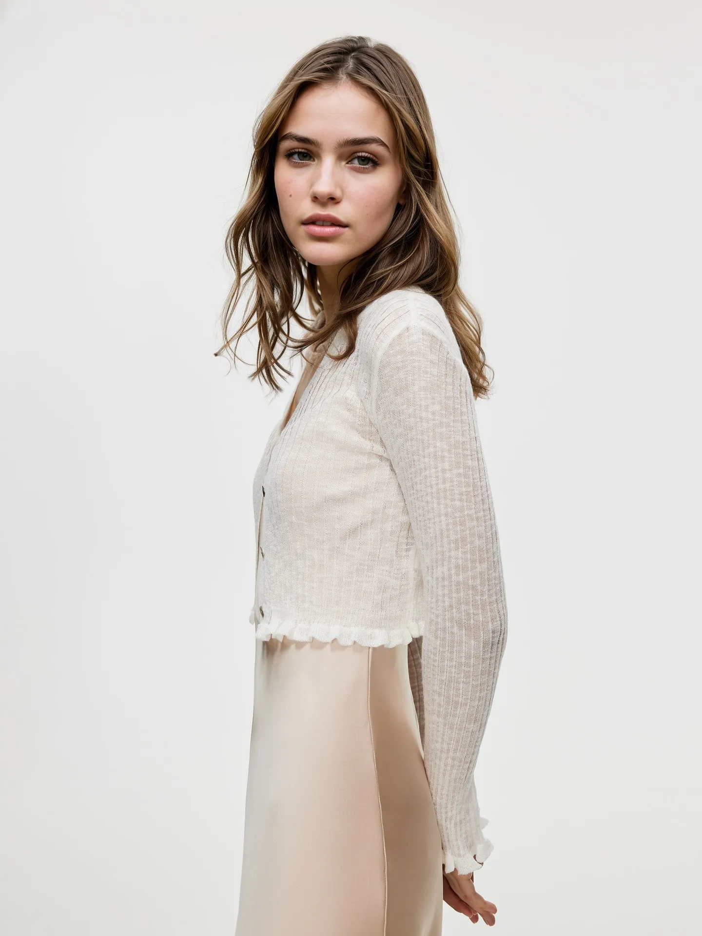 Cropped Sheer Knit Cardigan | Savana | Bestsellers