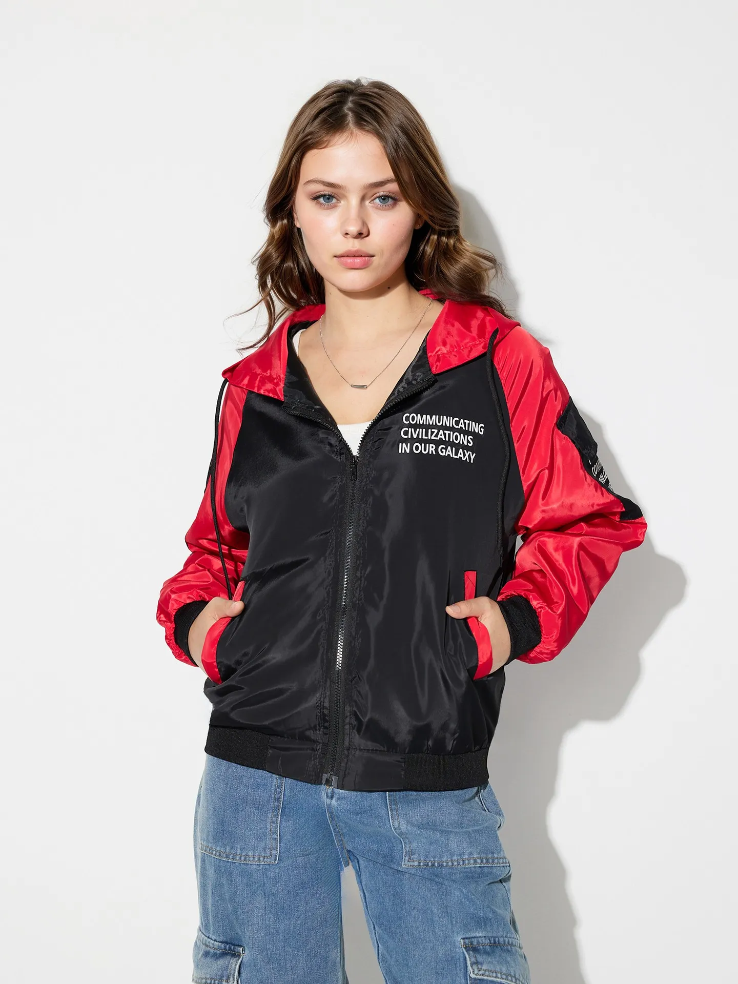 Colour block windbreaker womens hotsell