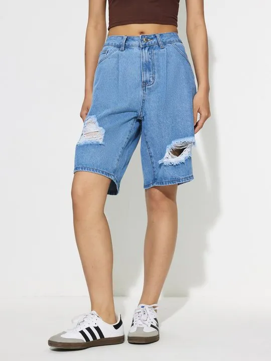 Find Your womens knee length denim shorts For all the ways you love to dress