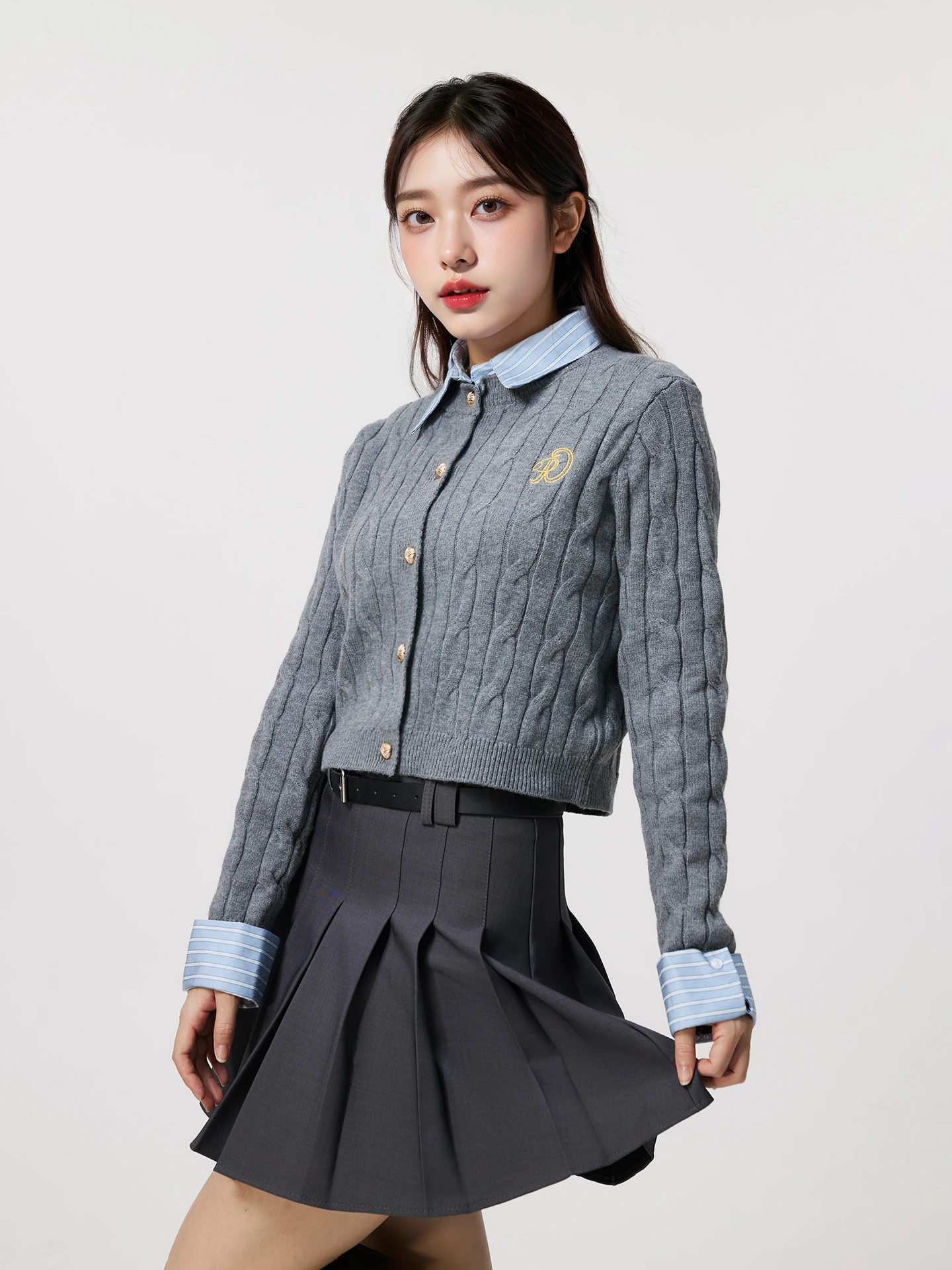 soduk22ss 弱けれ patchwork knit cardigan