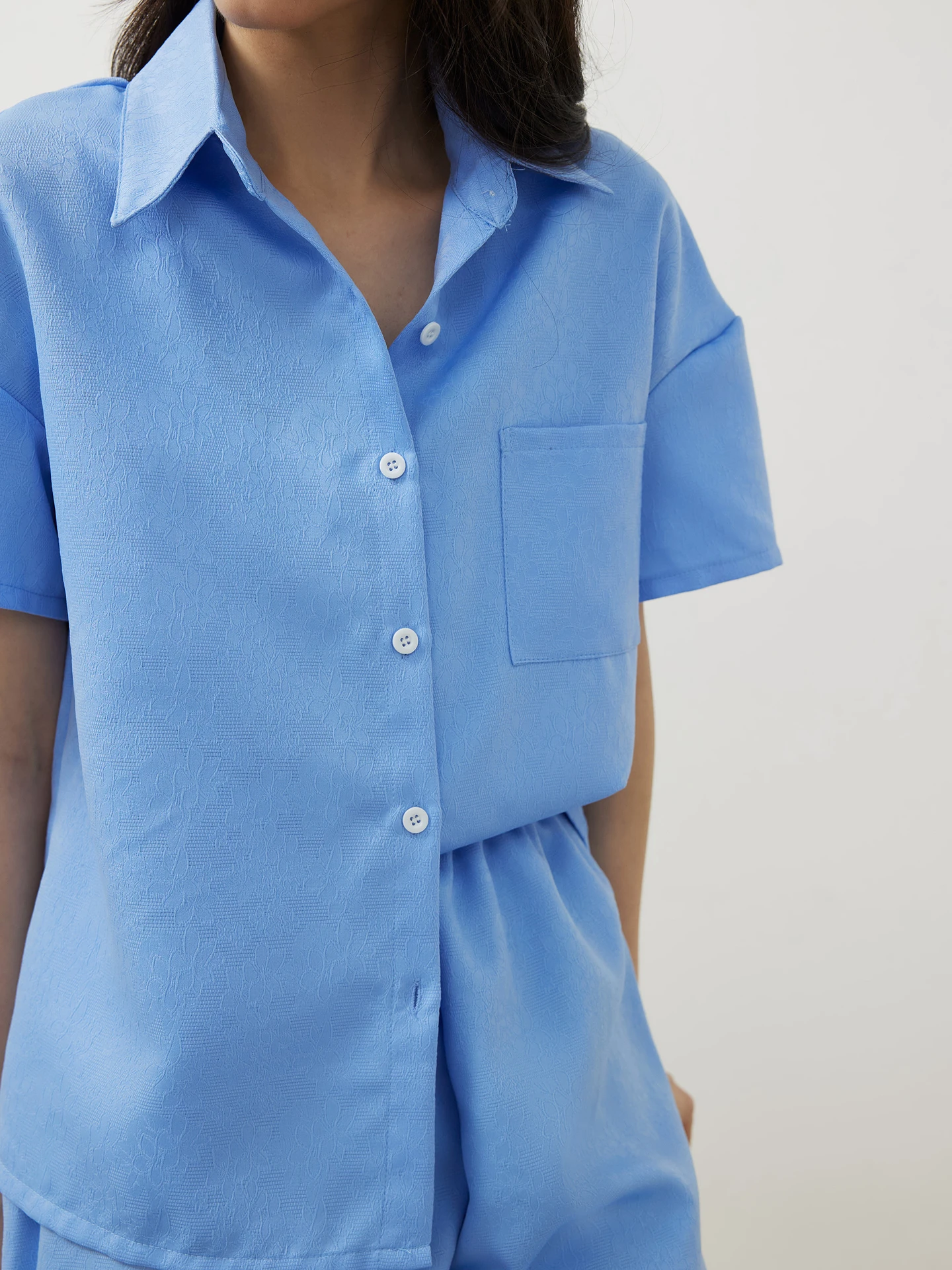 Co Ord Set Blue Banana Leaf main image 1