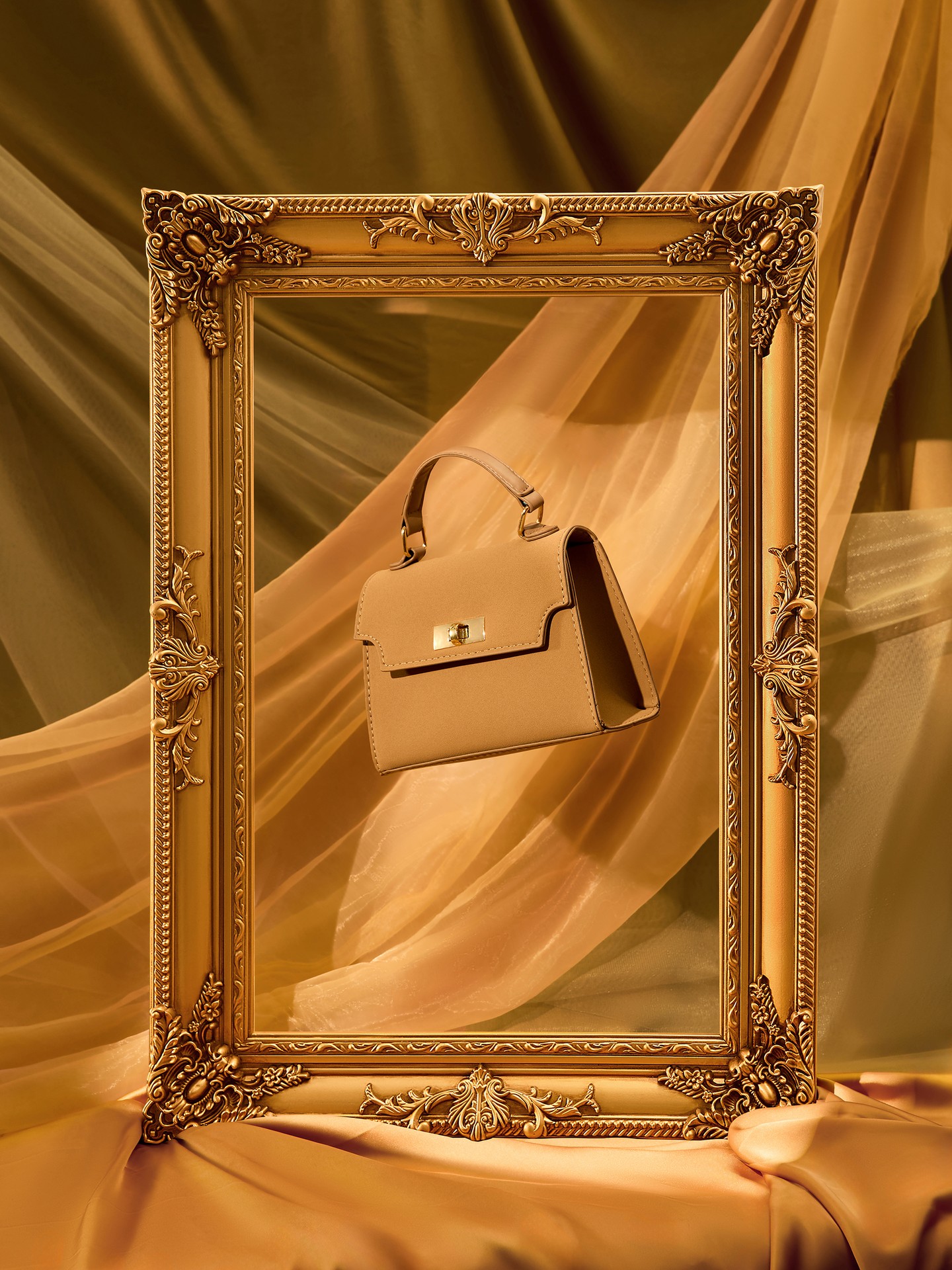 Solid Box Shoulder Bag