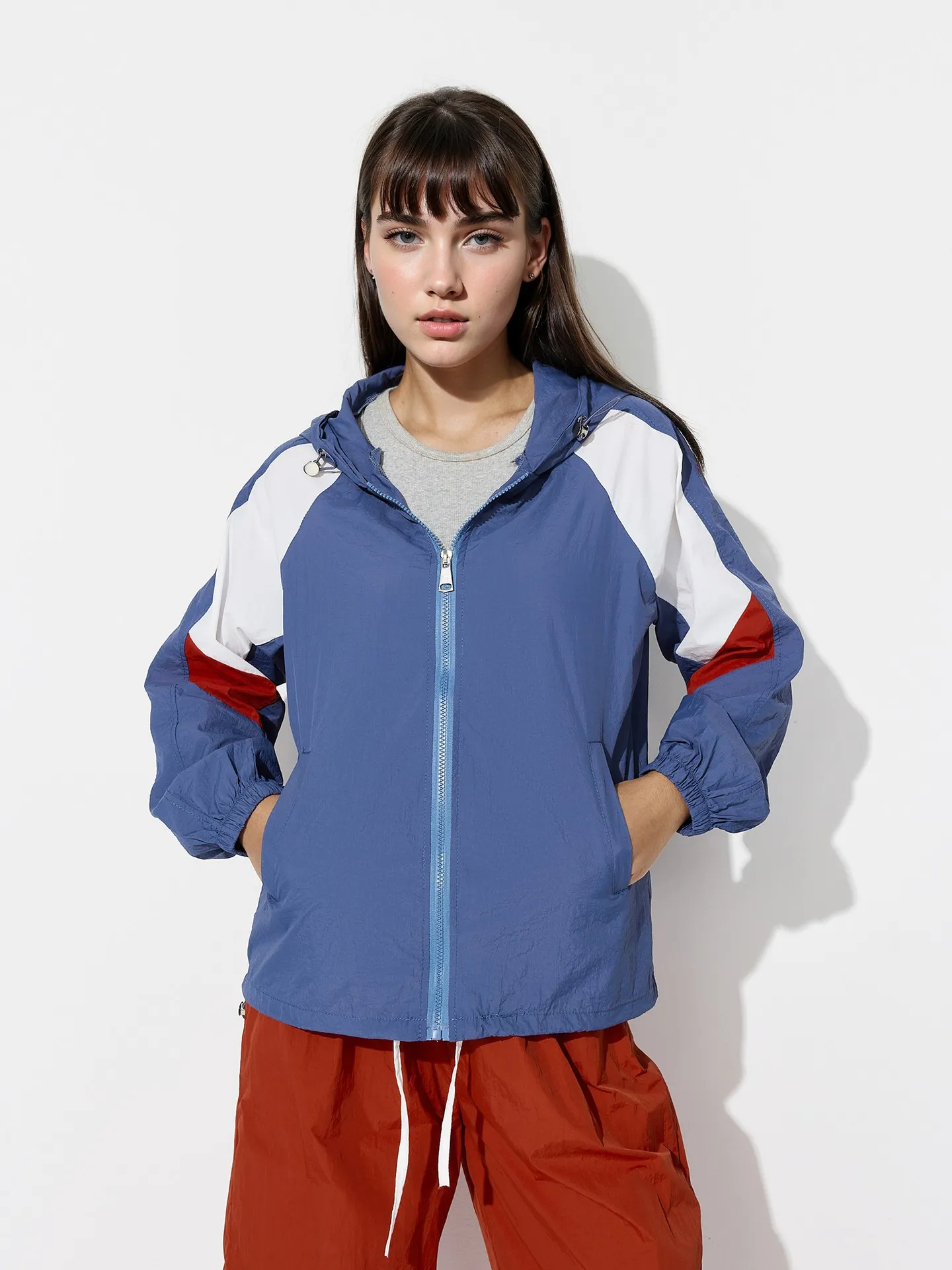 Colour block windbreaker womens hotsell