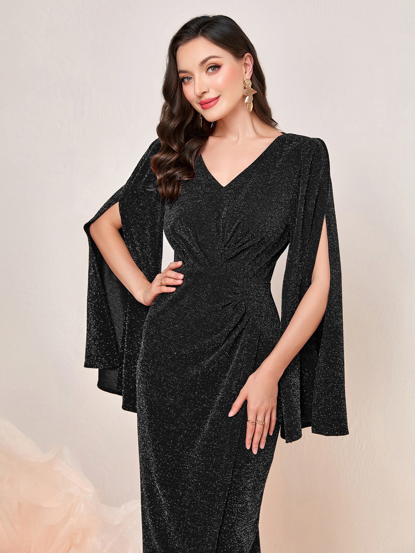 Black Shimmer Cocktail Dress