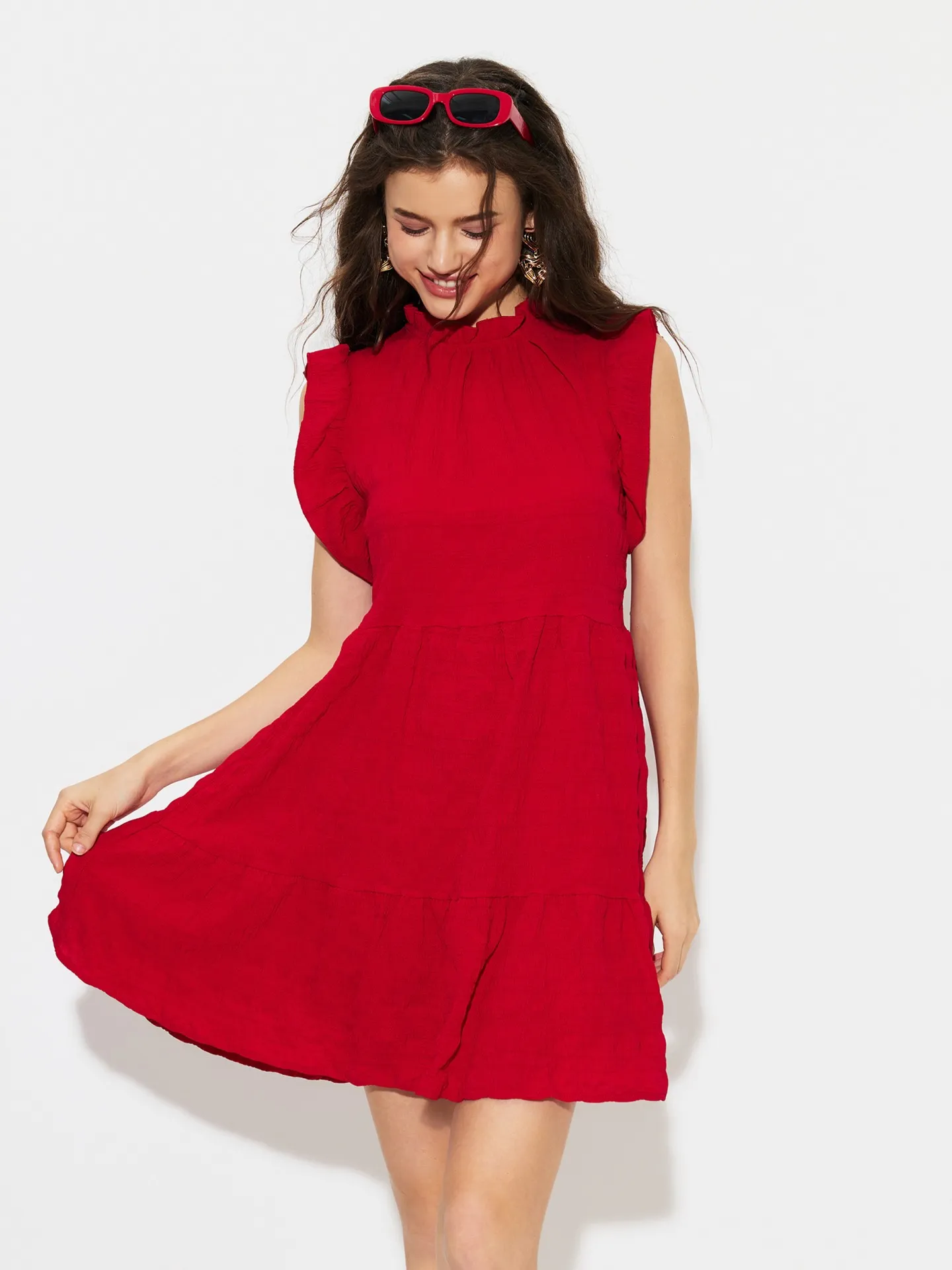 Ruffle A-Line Dress