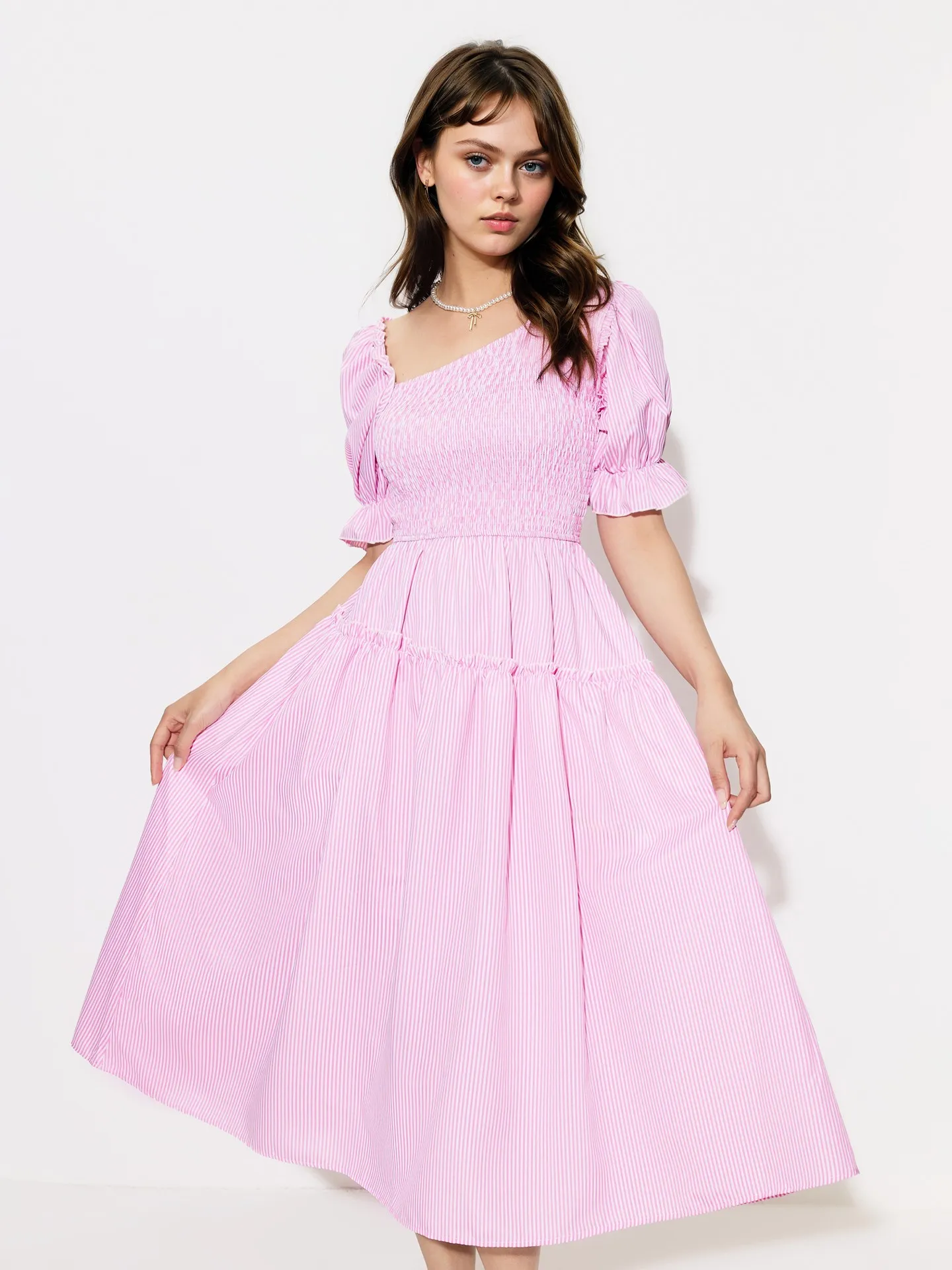 Smocking A-Line Dress