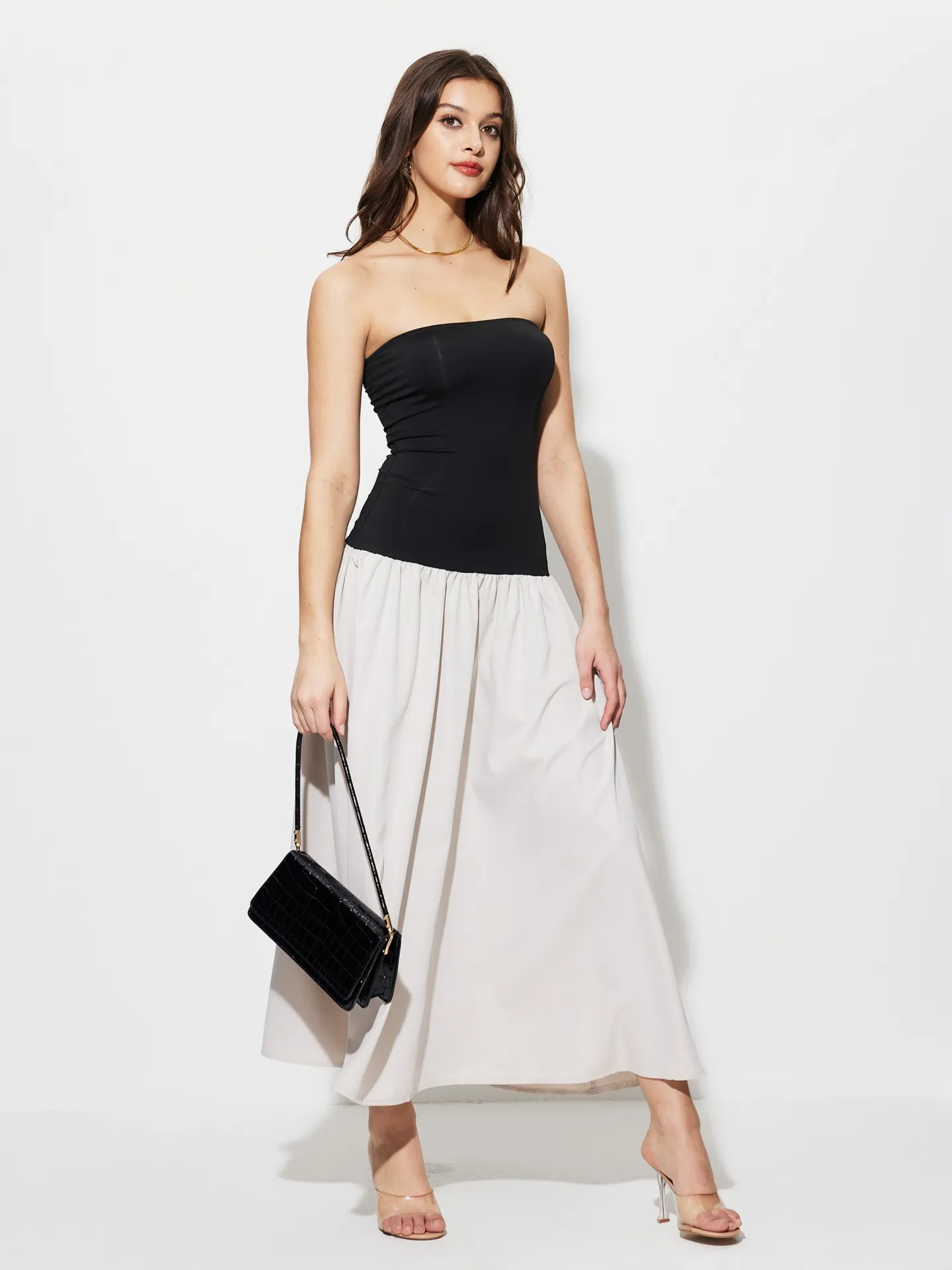 Color Block A-Line Dress